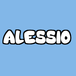 Coloriage prénom ALESSIO
