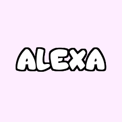 Coloriage prénom ALEXA