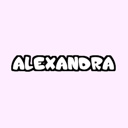Coloriage prénom ALEXANDRA