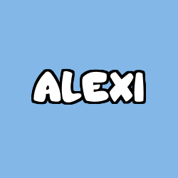 Coloriage prénom ALEXI