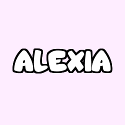 Coloriage prénom ALEXIA