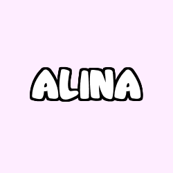 Coloriage prénom ALINA