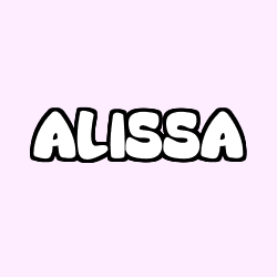 Coloriage prénom ALISSA