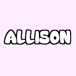 Coloriage prénom ALLISON