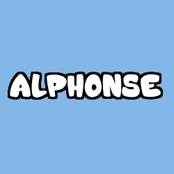 Coloriage prénom ALPHONSE