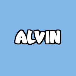 Coloriage prénom ALVIN
