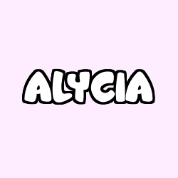 Coloriage prénom ALYCIA