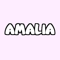 Coloriage prénom AMALIA