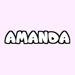 Coloriage prénom AMANDA
