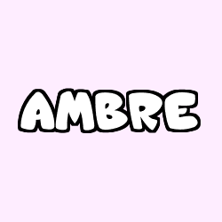 Coloriage prénom AMBRE