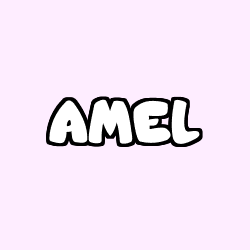 Coloriage prénom AMEL