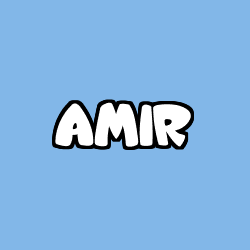Coloriage prénom AMIR