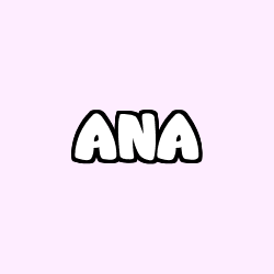 Coloriage prénom ANA