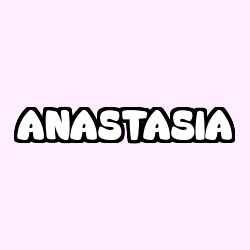 Coloriage prénom ANASTASIA