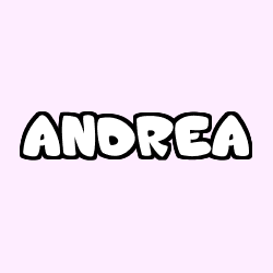 Coloriage prénom ANDREA