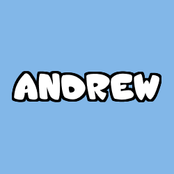 Coloriage prénom ANDREW