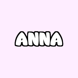 Coloriage prénom ANNA