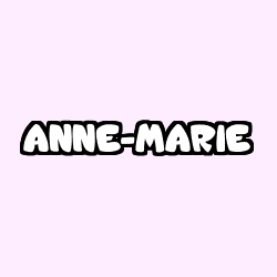 Coloriage prénom ANNE-MARIE