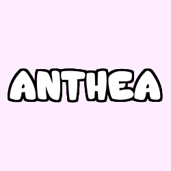 Coloriage prénom ANTHEA