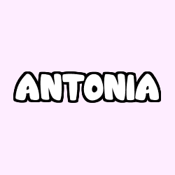 Coloriage prénom ANTONIA