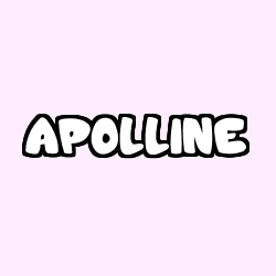 Coloriage prénom APOLLINE