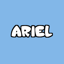 Coloriage prénom ARIEL