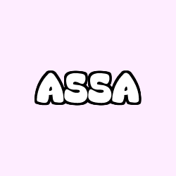 Coloriage prénom ASSA