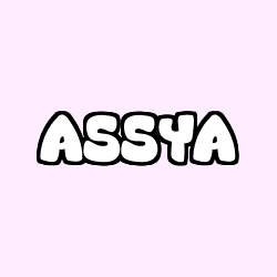Coloriage prénom ASSYA