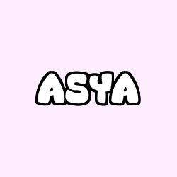 Coloriage prénom ASYA