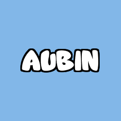 Coloriage prénom AUBIN