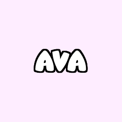 Coloriage prénom AVA