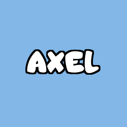 Coloriage prénom AXEL