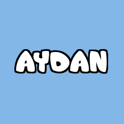 Coloriage prénom AYDAN