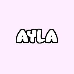 Coloriage prénom AYLA
