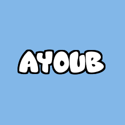 Coloriage prénom AYOUB