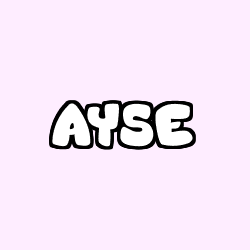 Coloriage prénom AYSE