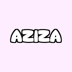 Coloriage prénom AZIZA