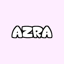 Coloriage prénom AZRA