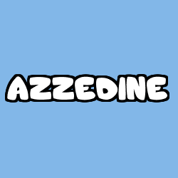 Coloriage prénom AZZEDINE