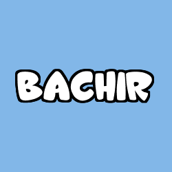 Coloriage prénom BACHIR