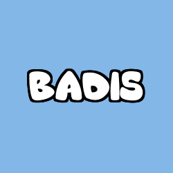 Coloriage prénom BADIS