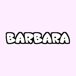Coloriage prénom BARBARA