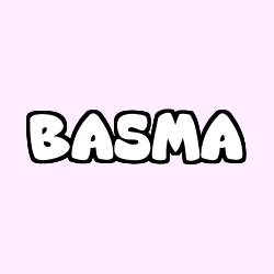 Coloriage prénom BASMA