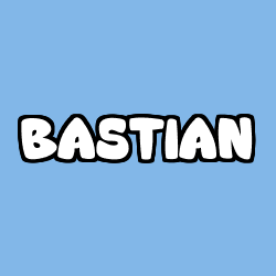 Coloriage prénom BASTIAN