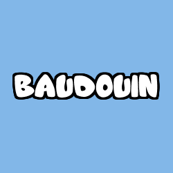 Coloriage prénom BAUDOUIN