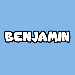 Coloriage prénom BENJAMIN