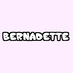 Coloriage prénom BERNADETTE