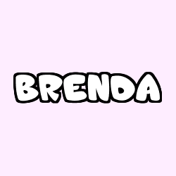 Coloriage prénom BRENDA