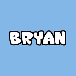 Coloriage pr&eacute;nom BRYAN