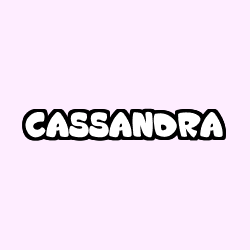 Coloriage prénom CASSANDRA